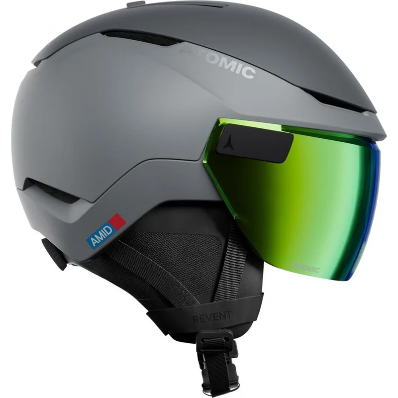 Atomic Herren Skihelme Revent GT AMID Visor HD Limestone