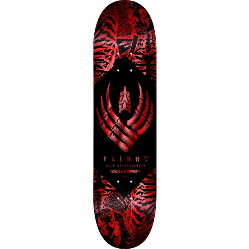 Powell Peralta FLIGHT Skeleton Skateboard Deck Red Foil
