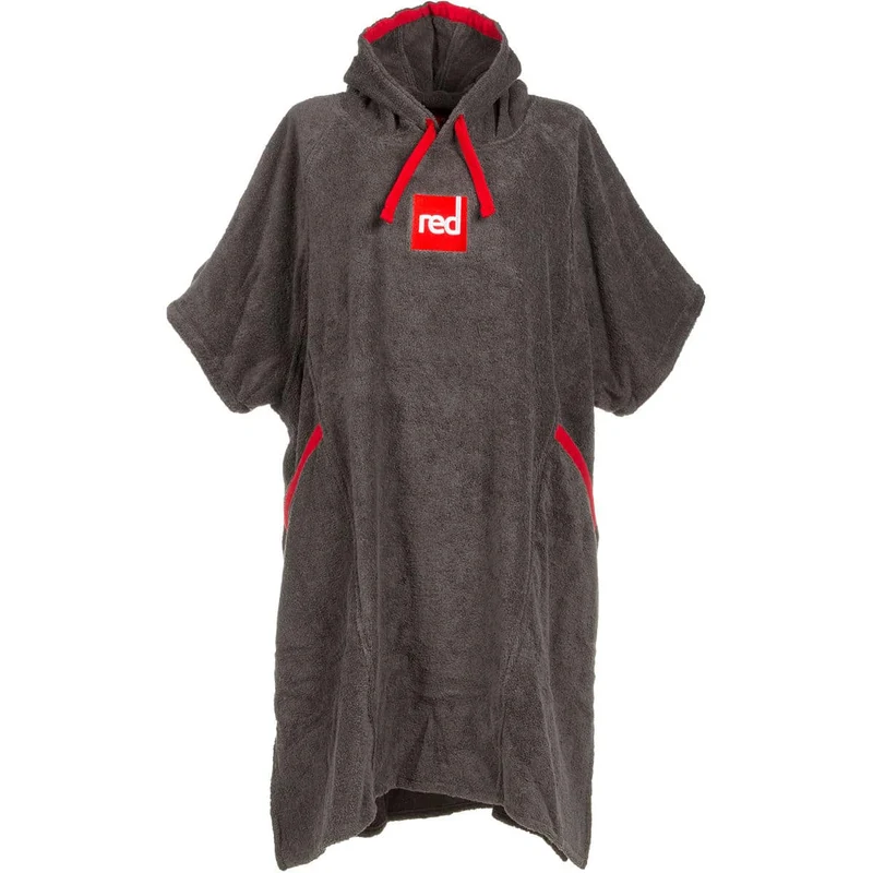 Red Paddle Luxury Toweling Poncho Grey
