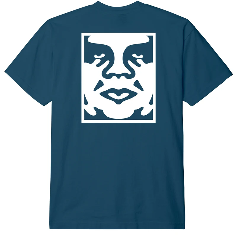Obey bold icon heavyweight tee Legion blue