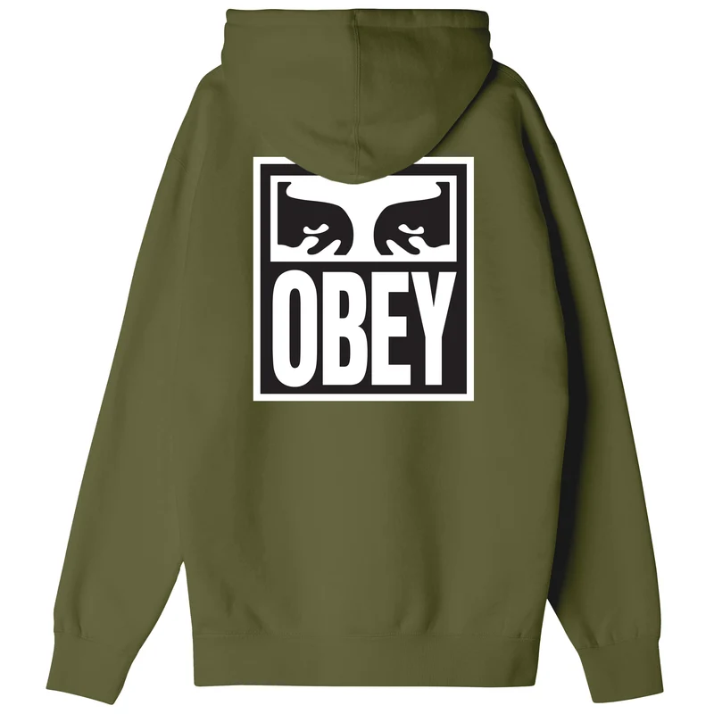 Obey eyes icon hood Moss Green