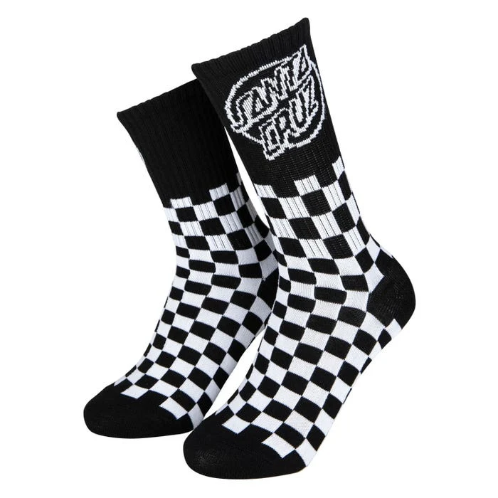 Youth Oval Check Dot (2 Pack) Santa Cruz Youth Sock