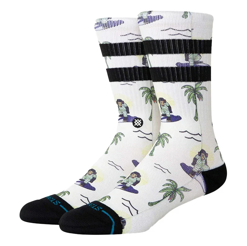 Stance Surfin monkey crew white