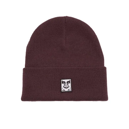 Icon patch cuff beanie Plum perfect