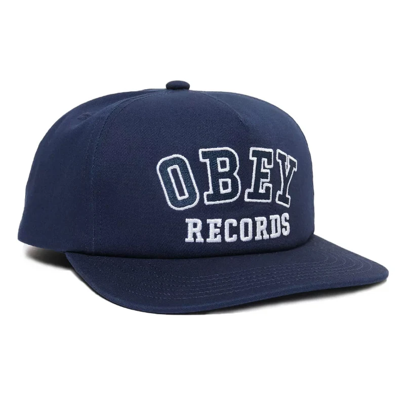 Obey records 5 panel snapback