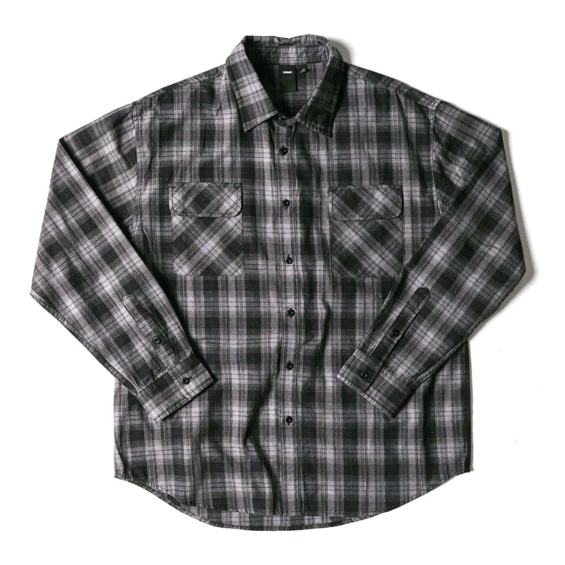 VIVIAN PLAID LS SHIRT Shadow