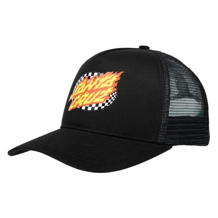 Oval Check Flame Santa Cruz Meshback