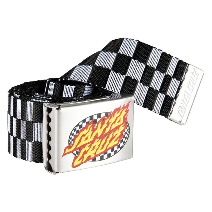 Oval Check Flame Santa Cruz Belt