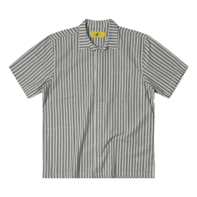 Reynolds Striped ss Shirt Bone Green