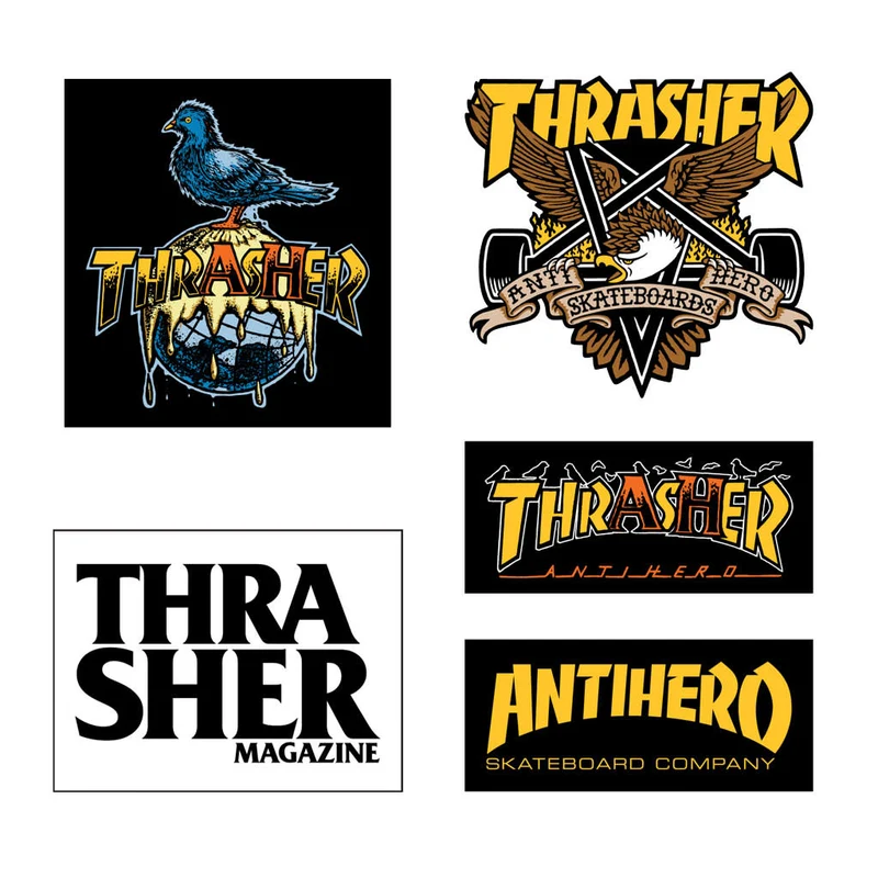 Thrasher x Antihero 5 pack Sticker