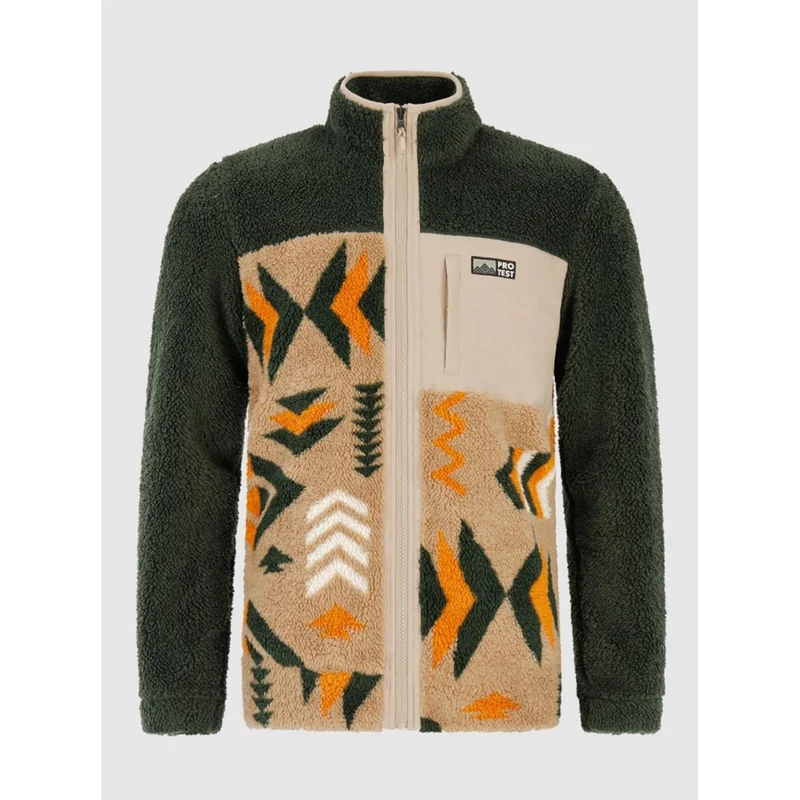 Protest Don Man Outdoor Fleece Sweatjacke - Kale Green