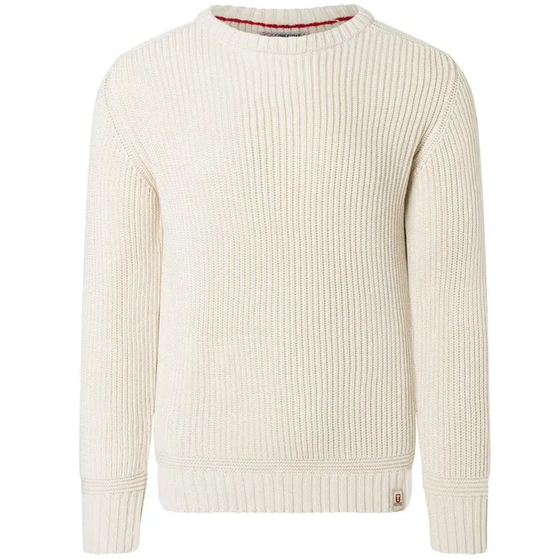Timezone Heavy Knit Crewneck offwhite melange Herren