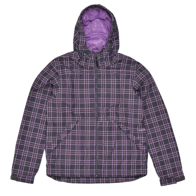checked vondel jacket charcoal viola