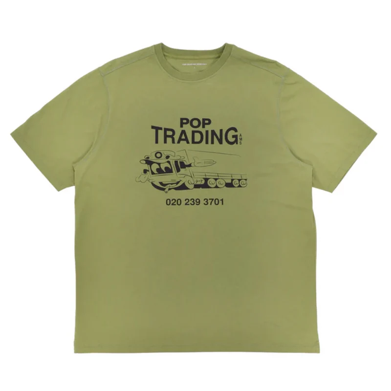 trading t-shirt loden green
