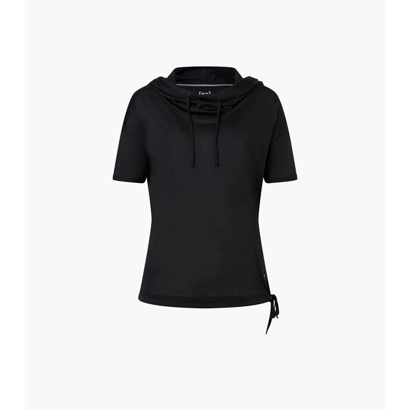 Super Natural Justshort Hoodie jet black Damen
