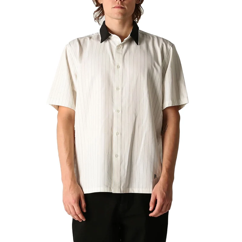 Vivian Pinstripe ss Shirt White