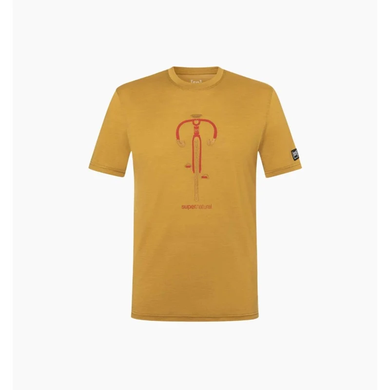 Super Natural M Vintage Bike Tee dried tobacco high risk red