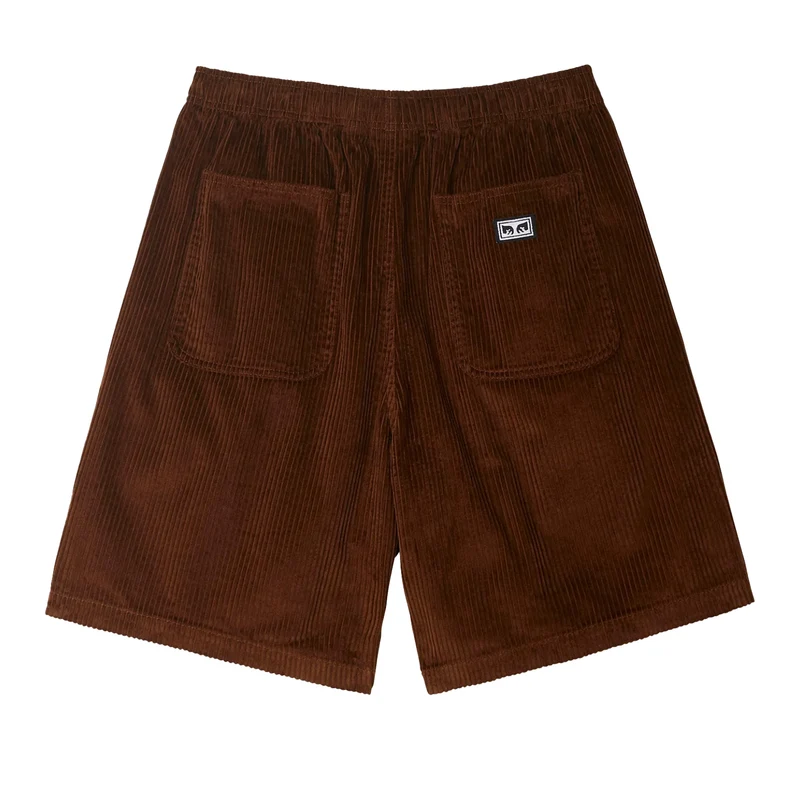 Easy Relaxed Corduroy Short Sepia