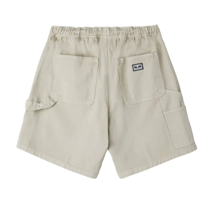 Easy denim carpenter short Silver grey