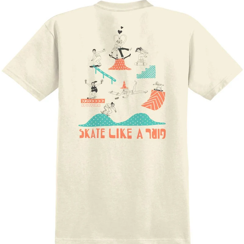 Spitfire Skate Like A Girl Sessions Roll In T-Shirt Natural