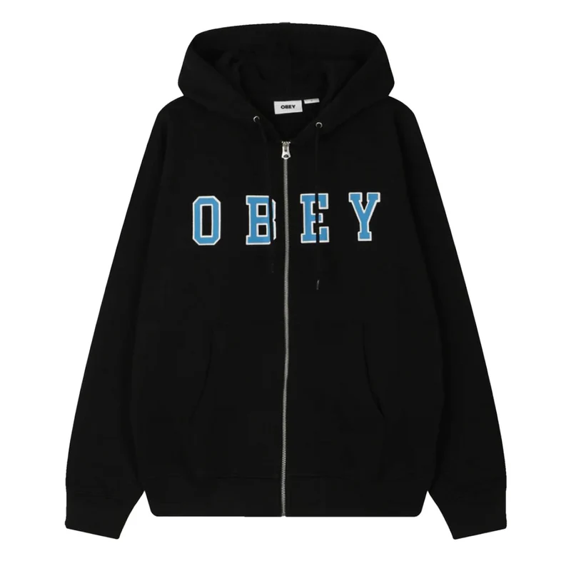Obey break barriers zip hood