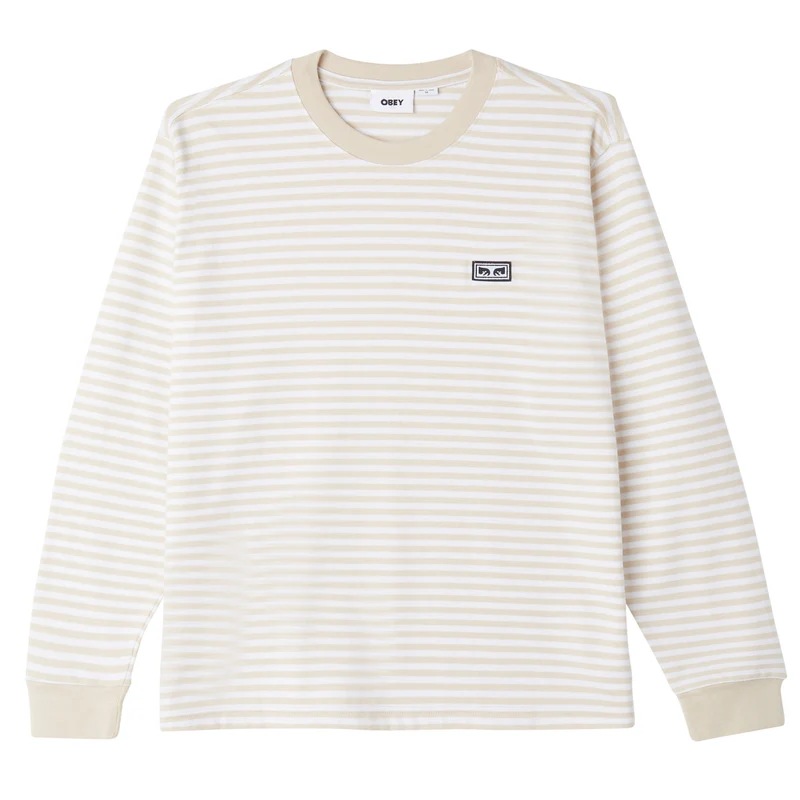 Established works eyes stripe longsleeve clay multi
