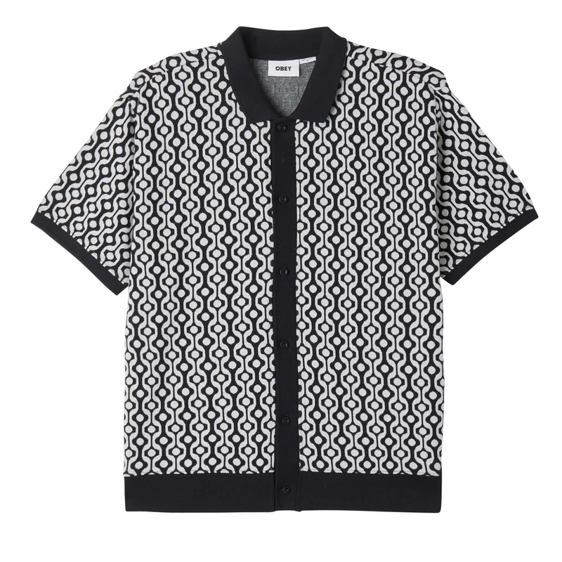 Testament button front polo ss