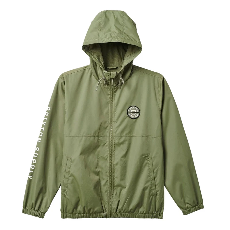 CLAXTON CREST LIGHTWEIGHT ZIP HOOD JACKET OLIVE SURPLUS