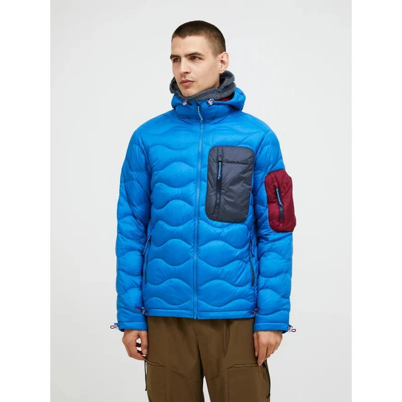 Peak Performnce Herren Helium Utility Down Hood Jacke Azure Ascent/ Mountain Mist