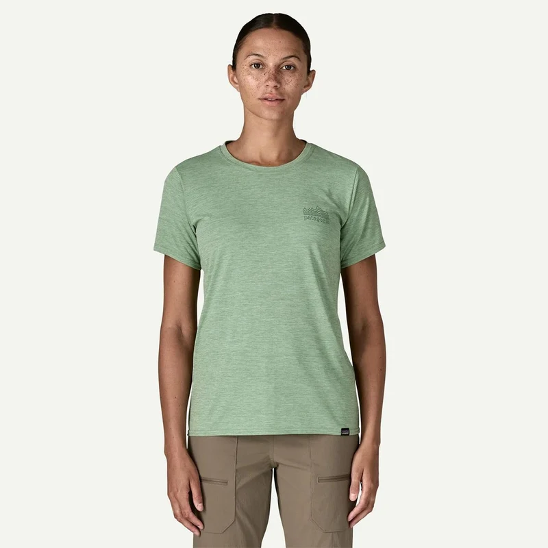 Patagonia Damen Capilene Cool Daily Graphic Shirt Strataspire: Ellwood Green X-Dye