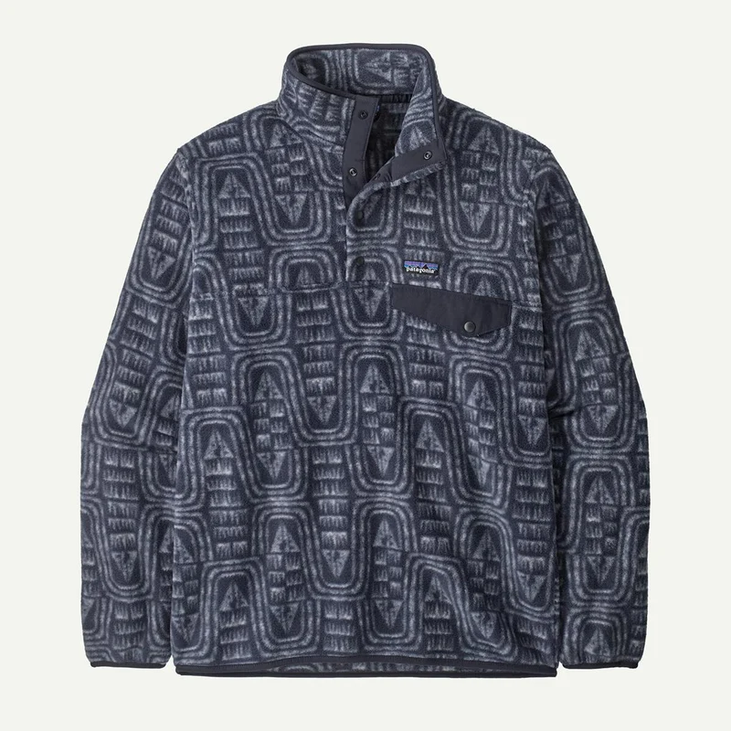Patagonia Herren Lightweight Synchilla Snap-T Fleece Pullover Flow: Sunken Blue