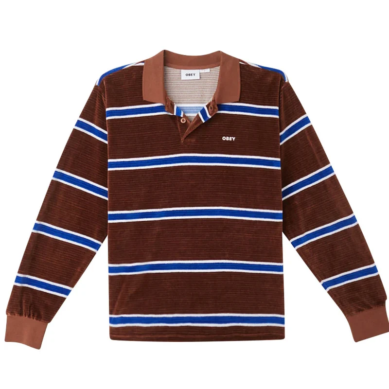 Holstien velour polo ls
