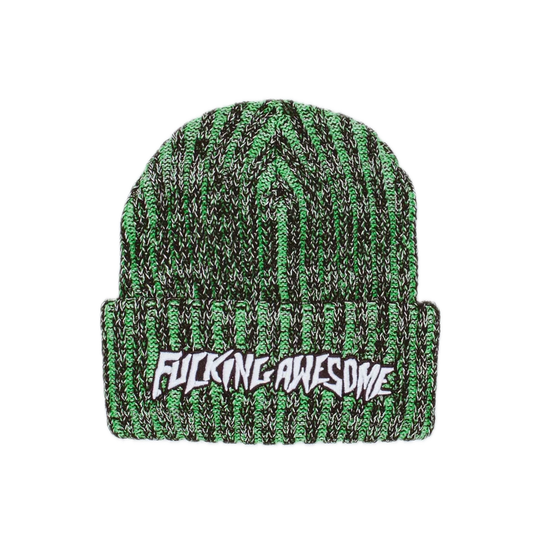 Fucking Awesome Reflective Stripe Beanie Black