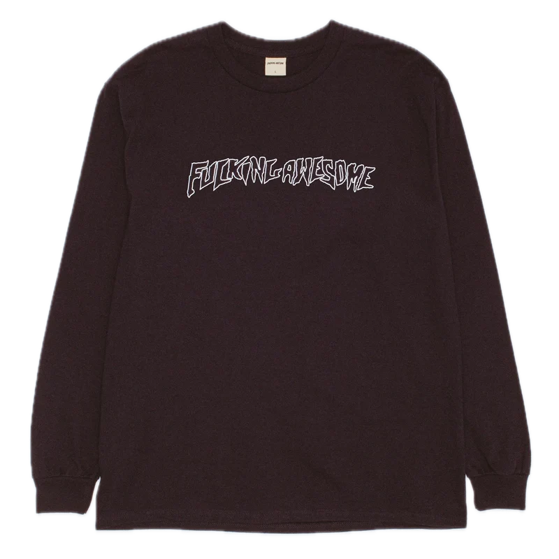 Fucking Awesome Fineline Glow in the Dark Stamp Logo Longsleeve T-shirt Black