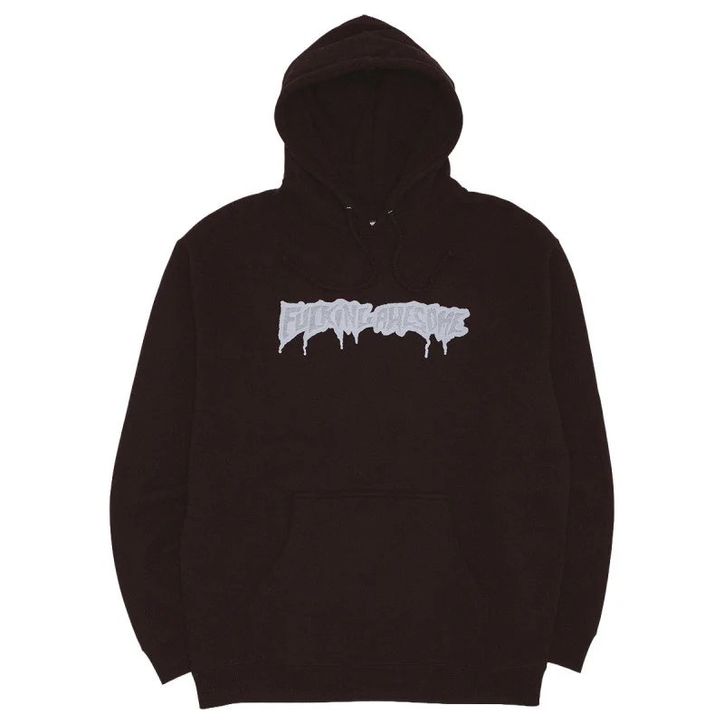 Fucking Awesome Reflective Drip Logo Hoodie Black