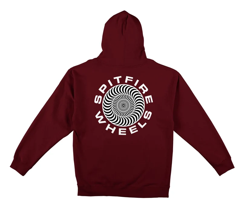 Spitfire Classic 87 Swirl Fill Hoodie Maroon