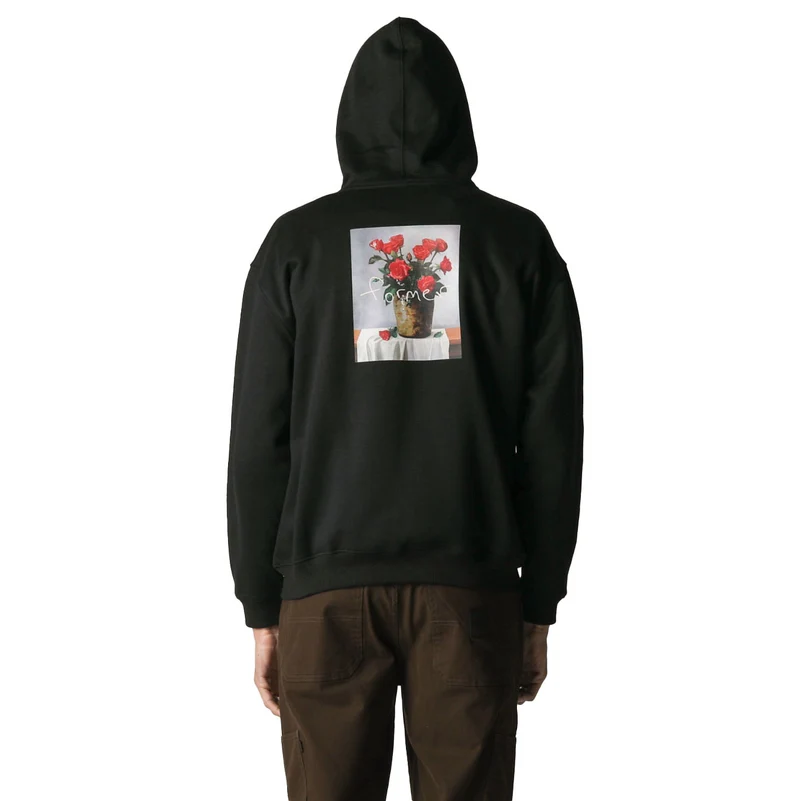 STILL LIFE ZIP HOOD Black