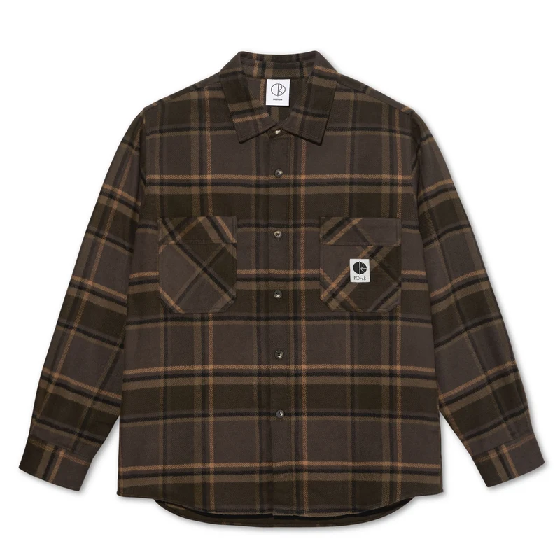Mike LS Shirt Flannel Brown Mauve
