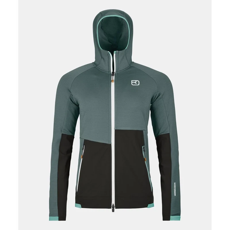 ORTOVOX FLEECE RIB HOODY W - arctic grey