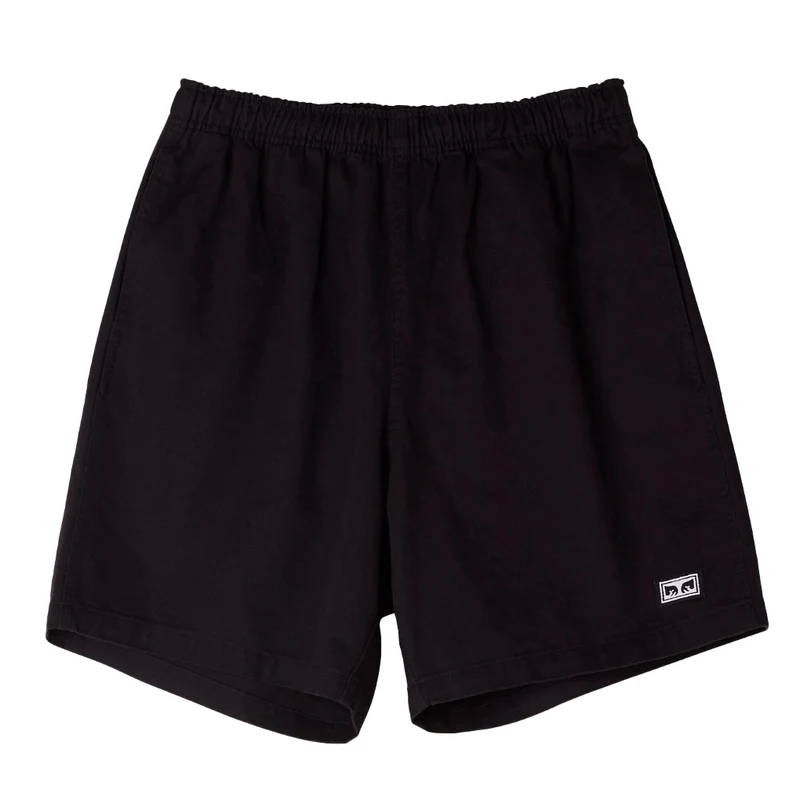 Easy relaxed twill short black