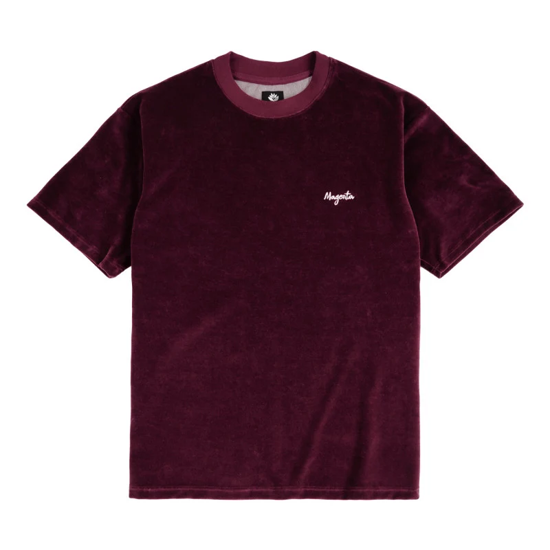 VELOURS TEE - BURGUNDY