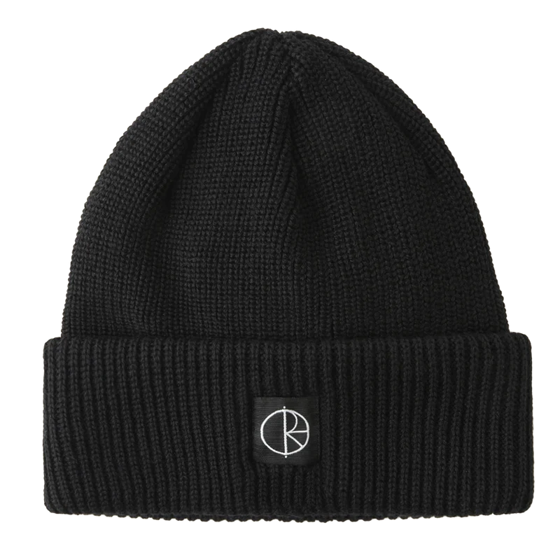Polar Double Fold Merino Beanie Black