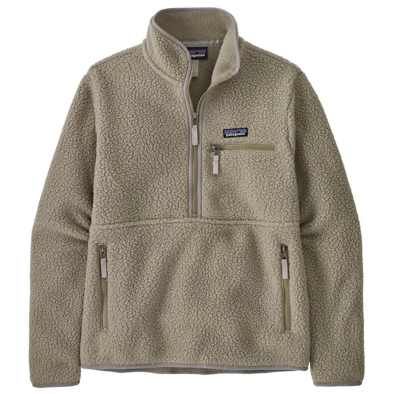 Patagonia Damen Retro Pile Fleece Marsupial Pullover River Rock Green