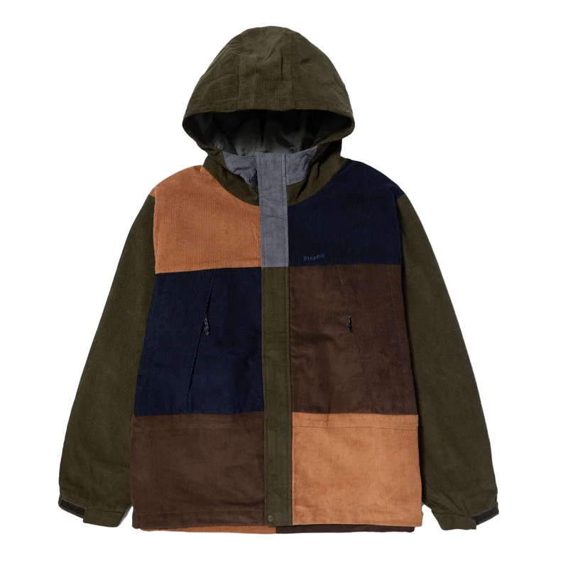 CONTRAST CORD MOUNTAIN JACKET - AVOCADO