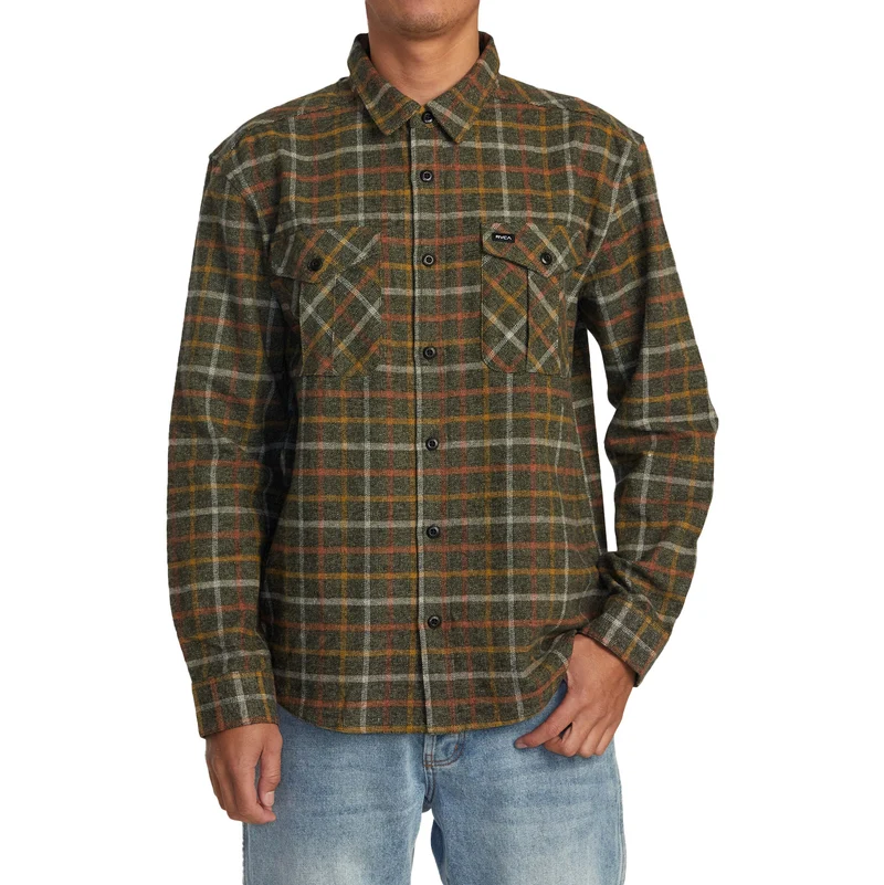HUGHES FLANNEL LS WARM GREY