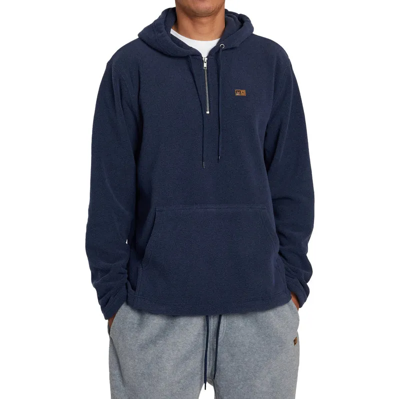 YUKON 1/4 ZIP HOOD BLUE HEATHER