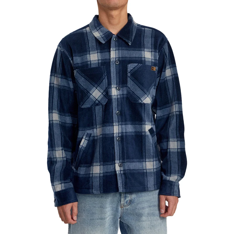 YUKON HI PILE FLEECE LS MOODY BLUE