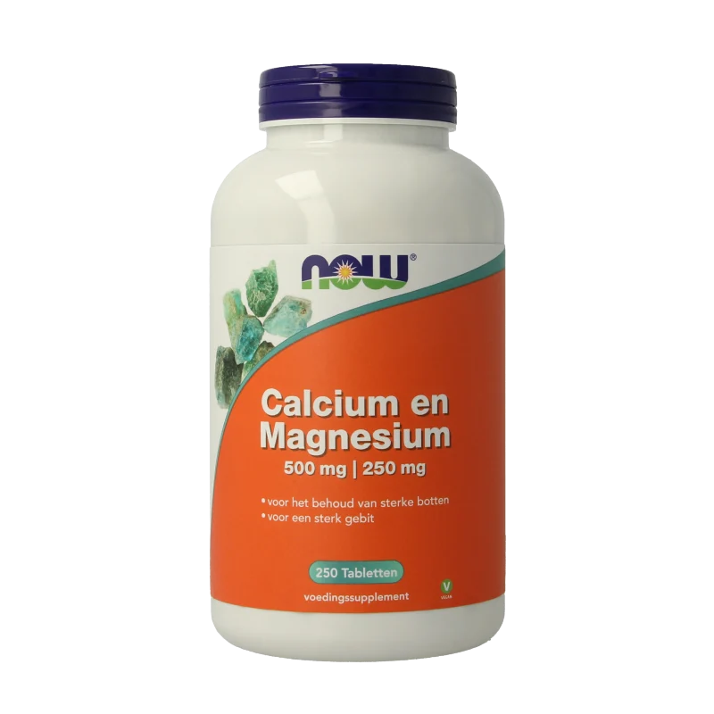 NOW Calcium 500 mg magnesium 250 mg 250 tabletten