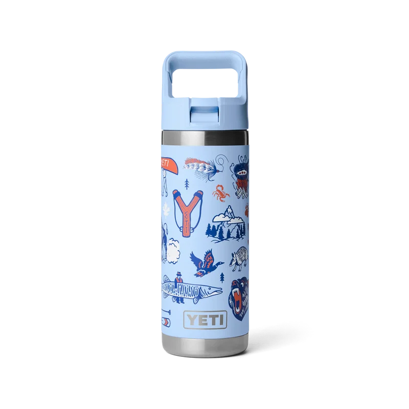 Yeti Rambler 18 Oz Colour Straw Big Sky Summer Camp