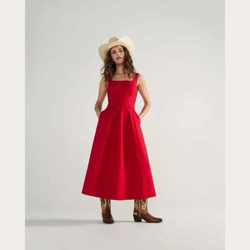 Women's Sleeveless A-Line Maxi Dress